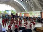 Elementary students perform a traditional folk-style performance for an Antique fiesta