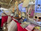 Many local handicrafts and foodstuffs are sold at agricultural exhibitions during the fiesta season