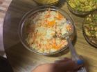 I cooked plov, an Uzbek rice dish for dinner at my homestay in Kathmandu. I invited the other students in my program and enjoyed sharing my culture with them!