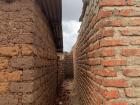 Difference between sun-dried mud bricks (left) and fired clay bricks (right)