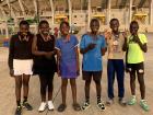 Gold, silver, and bronze winners for boys and girls after a singles tournament