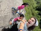 Here is a silly selfie we took together while we went on a bike ride