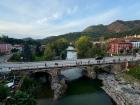 The Sella River cuts through a small town in the north.