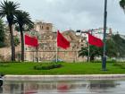This is the Moroccan flag in Tangier.