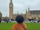 I am soaking in the fact that I'm in London while looking at Big Ben.