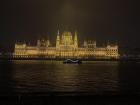 This is the Hungarian Parliament Building lit up at night.