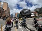 Biking is a very popular method of transportation in Bogota