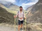 A photo of me hiking in the canyon, right before I saw the condors!