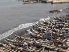 In Accra, Ghana last year, we watched the fishermen in their large canoes