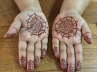My friends and I wore mehndi for the upanayanam, which is common for special occassions in India, including weddings and religious ceremonies