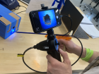 We tested our later arthroscope prototypes in a box model of the knee