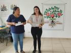 Me and the conservation worker, presenting our solution for the aguaymanto farmers