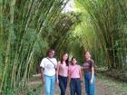 My host mother, my two host sister and me visiting a nearby zoo... we saw a lot animals from the Amazon! 