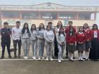 Con un grupo de la Unidad Educativa San Pablo por un taller 