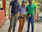 Happy faces after an afternoon of trekking and zipping  from point to point.