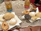 Traditional Moroccan Tea+Tea Cups; the little pastries were so yummy, too!