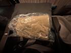 A pillow and blanket was provided 