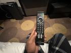 TV remote with kanji writing