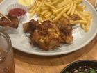 We also ate "karaage" (fried chicken)