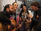 After watching a beautiful Flamenco show, the performers came into the restaurant and started singing once more together