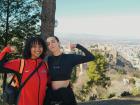 With my host sister on a hike in Granada
