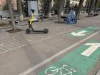The city recently put out electric scooters. I haven't used one yet, but they look really fun!