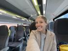 Train car all to myself on the way back from Como