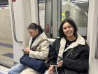 Sitting on the Metro!