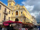 Here is the church downtown and tents set up for Valentine's Day