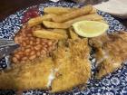 Fish and chips from a nearby pub