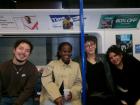 A digi picture from inside of the Tube with friends
