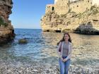 I was on the beach in Polignano a Mare in between cliffs!
