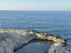 The natural "pool" in Polignano a Mare is where I swam for a few minutes in cold water!