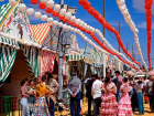 During the day, women and men wear traditional flamenco attire. 