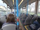 One of my first bus rides in Belfast with my friend, Claire, sitting in front of me