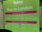 This is one of the ways of transportation out of London Stanstead Airport, and it's the charter bus system my friend and I took