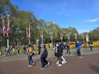 Here is a picture to show the U.K. flags that are all around Buckingham Palace. There are so many!