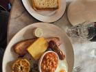 My first time trying a full English breakfast (minus the black pudding) and it was delicious and filling!