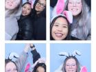 Taking pictures with my friends at a photo booth at Harufilm