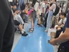 A crowded subway