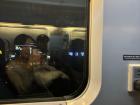 Hye-yun on a bullet train to Busan