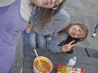 Eating ramen at the Han River with a friend—a must-do activity in South Korea