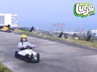In my head, I was imagining I was racing in Mario Kart