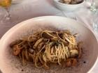 Prawn and mushroom pasta
