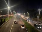 This picture is taken from a bridge over a highway!
