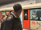 Waiting for the metro to pull up