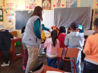 inside a classroom at the high school