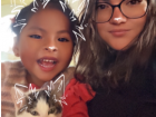 my host sister and I playing with filters