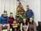 With my host family on Christmas