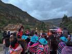 An example of traditional dress in the sierra of Peru during a religious celebration, demonstrating a small percent of the diversity prevalent across the country
